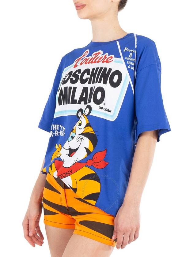 Moschino Tony The Tiger Oversized T-Shirt In Blue, Size XX-Small - MOSCHINO - BALAAN 2