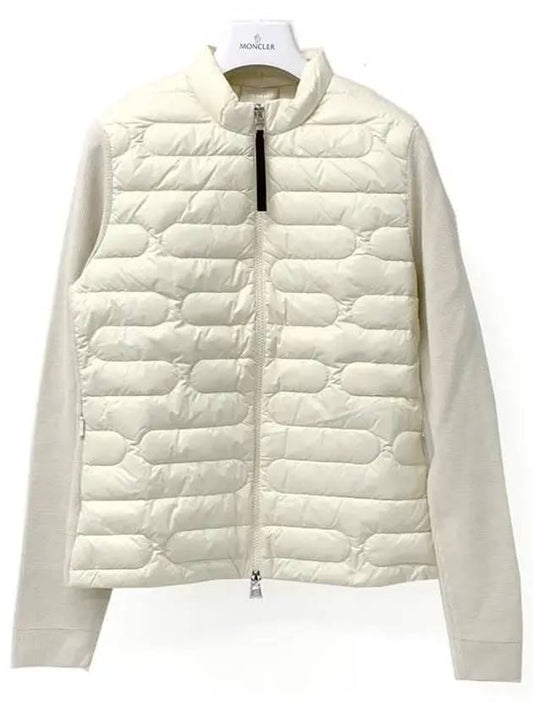 Women's Padded Down Cotton Zip-Up Jacket White - MONCLER - BALAAN 2