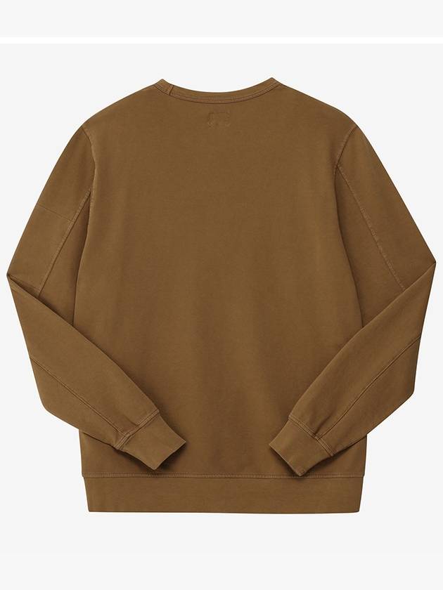 Lens Wappen Light Fleece Sweatshirt Brown - CP COMPANY - BALAAN 3