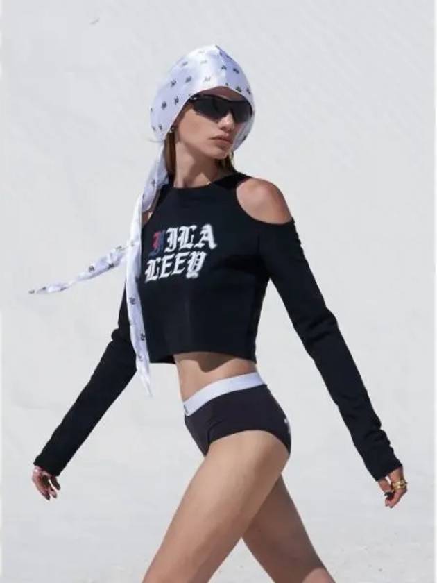 UNDERWEAR LEEY CUT OUT CROP L SLEEVE FI4RLG1780FBLK - FILA - BALAAN 1