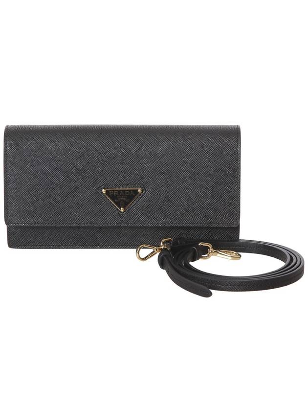 Triangle Logo Leather Mini Bag Black - PRADA - BALAAN 2