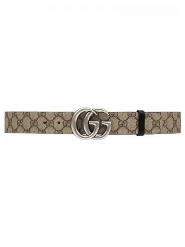 GG Marmont Reversible Leather Belt Beige - GUCCI - BALAAN 2