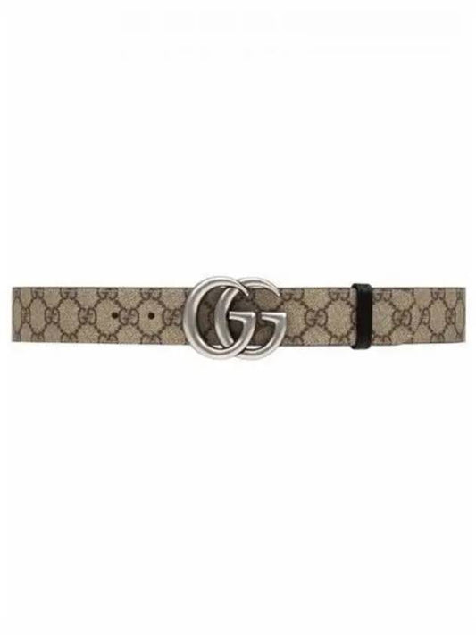 GG Marmont Reversible Leather Belt Beige - GUCCI - BALAAN 2