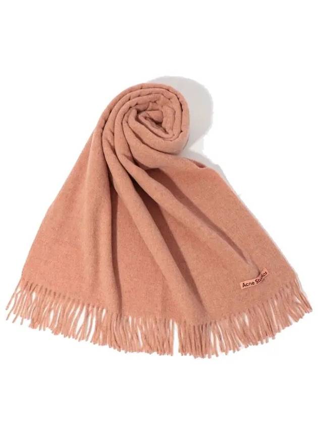 Wool Fringe Scarf Rose Melange - ACNE STUDIOS - BALAAN 3