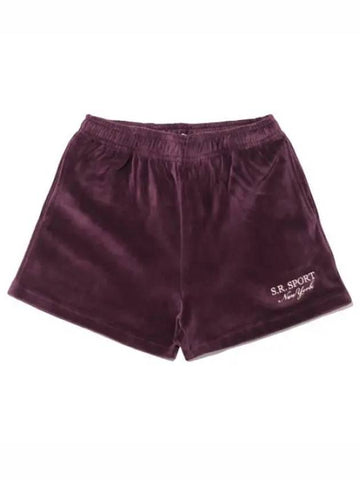 Sports velor shorts women s short pants - SPORTY & RICH - BALAAN 1