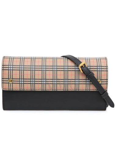 Mini Cross Henry Check Wallet On Chain Clutch Bag - BURBERRY - BALAAN 1