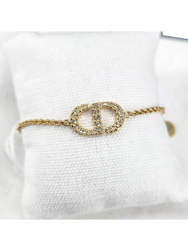 Petit CD Metal Crystal Bracelet Gold - DIOR - BALAAN 5