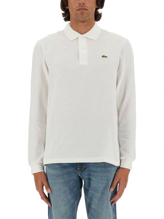 Classic Fit Long Sleeve PK Shirt White - LACOSTE - BALAAN 2