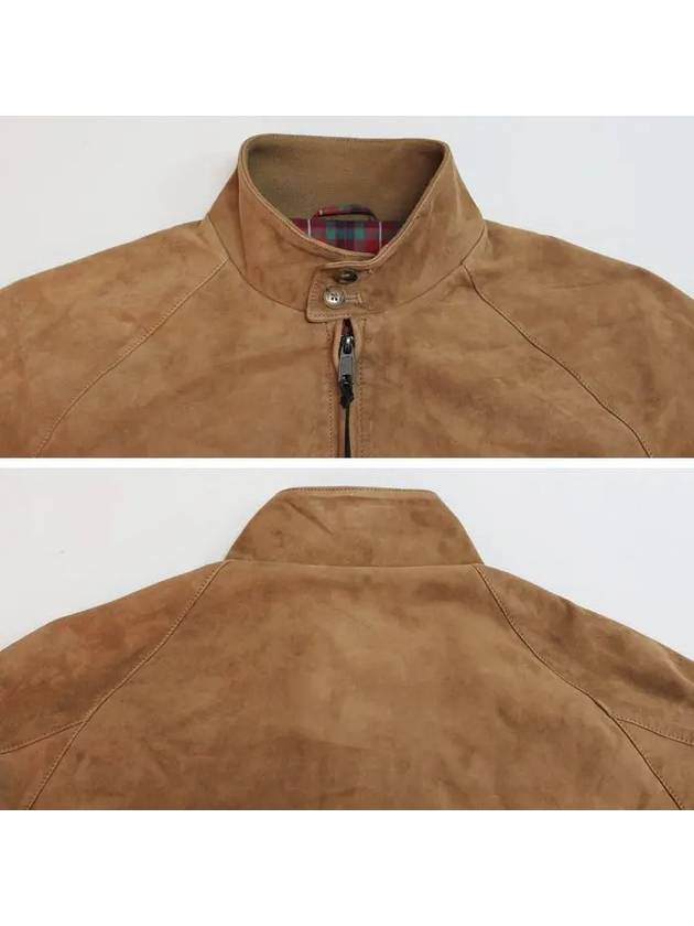 suede zip-up jacket light brown - BARACUTA - BALAAN.