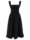 Midi Dress F9344099 Black - GANNI - BALAAN 1