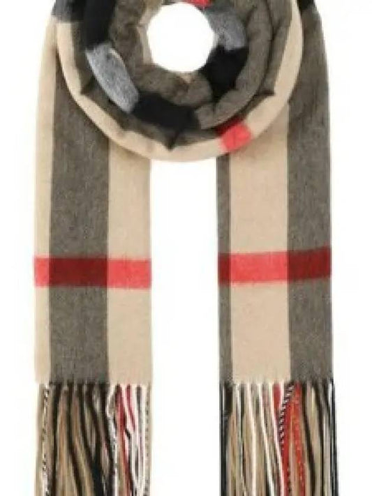 Wide Classic Check Cashmere Scarf Archive Beige - BURBERRY - BALAAN 2