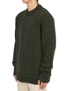 Back Stitch Elbow Patch Knit Top Charcoal - MAISON MARGIELA - BALAAN 5