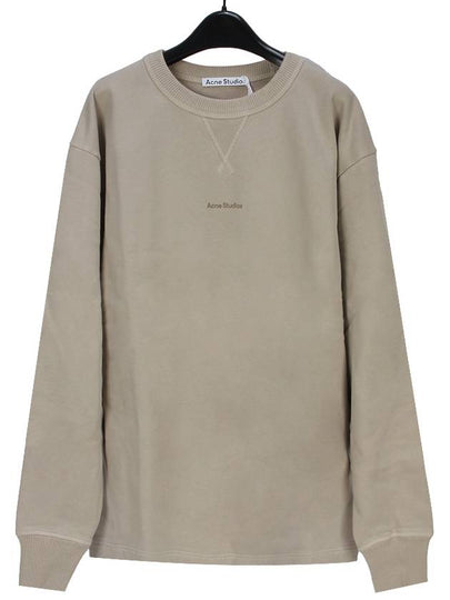 Logo Cropped Neck Oversized Fit Sweatshirt Grey - ACNE STUDIOS - BALAAN 2