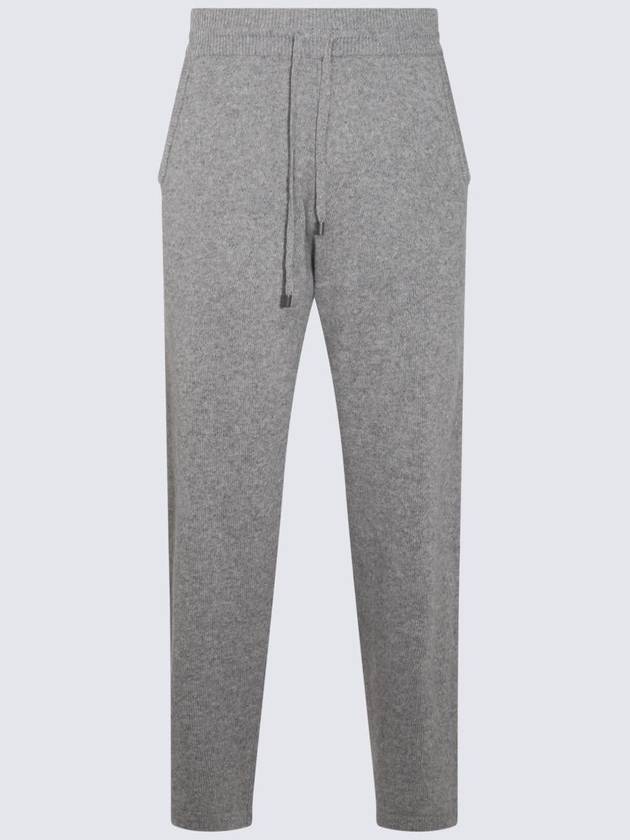 Canali Grey Wool Knitwear Pants - CANALI - BALAAN 1