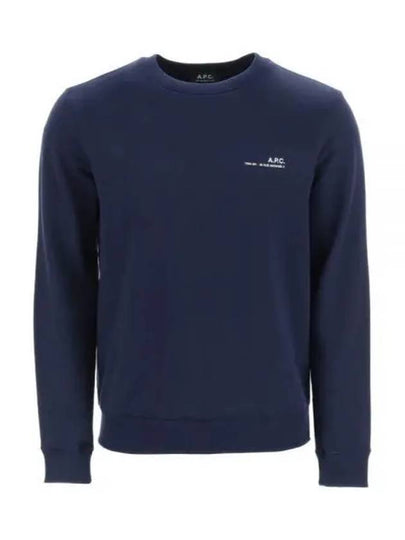 Men's Item Logo Sweatshirt Navy - A.P.C. - BALAAN 2