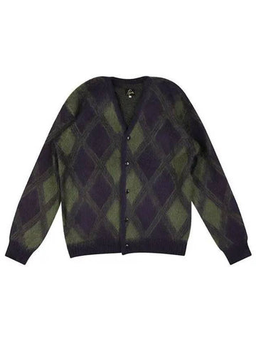 NS278 PURPLE argyle mohair cardigan　 998480 - NEEDLES - BALAAN 1