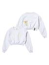 STGM Cropped Crew Neck Sweatshirt White Melange - STIGMA - BALAAN 2