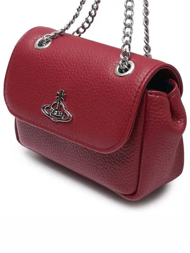 Small Re-Vegan Grain Chain Cross Bag Red - VIVIENNE WESTWOOD - BALAAN 4