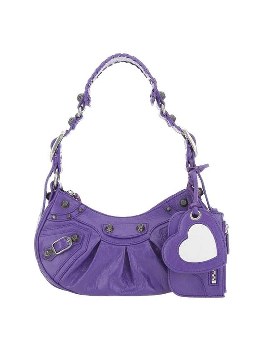 Le Cagole XS Lambskin Shoulder Bag Purple - BALENCIAGA - BALAAN 1