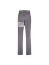 4 Bar Engineered Cotton Straight Pants Mid Grey - THOM BROWNE - BALAAN 3