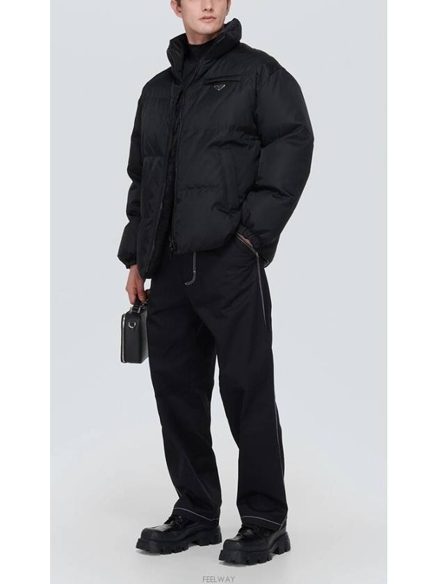 Medium-Length Re-Nylon Reversible Down Padded Jacket Black - PRADA - BALAAN 5