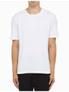 Men's Center Back Striped Short Sleeve T-Shirt White - THOM BROWNE - BALAAN 4