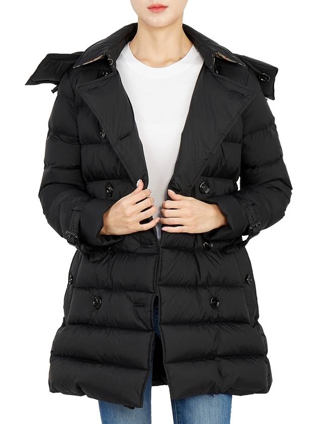 Detachable Hoodie Puffer Coat Padded Black - BURBERRY - BALAAN 8