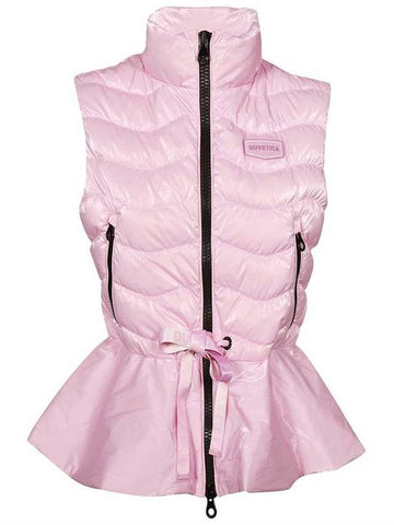 Samona Drawstring Padded Vest Light Pink - DUVETICA - BALAAN 1