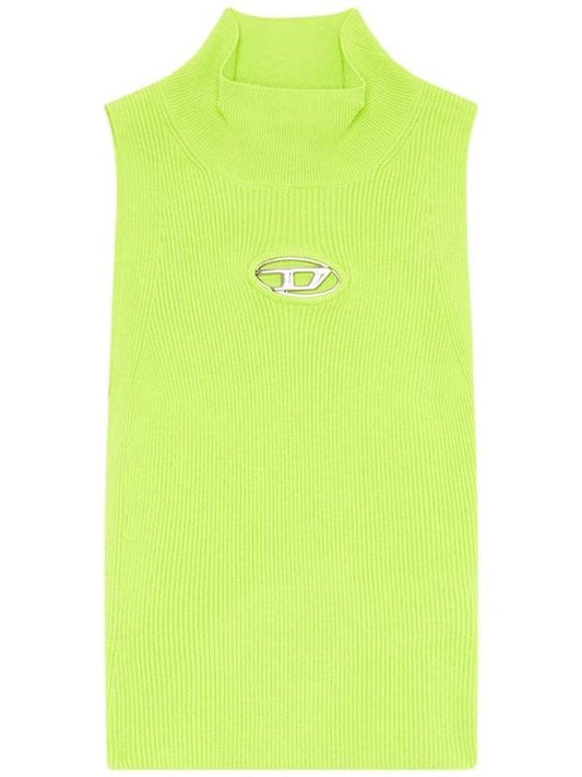 Ribbed Knit Turtleneck Green - DIESEL - BALAAN 1