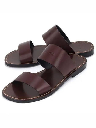 Leren Double Strap Mule Sandals 353893 78C 19DK - CELINE - BALAAN 2