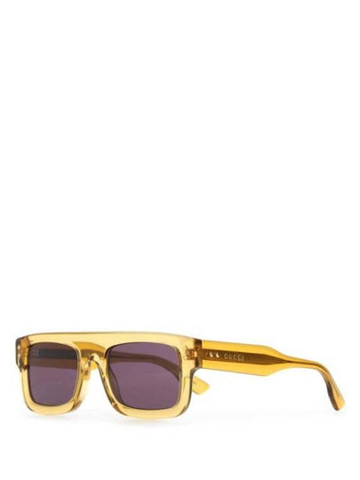 Eyewear Rectangle Clear Sunglasses Yellow - GUCCI - BALAAN 2