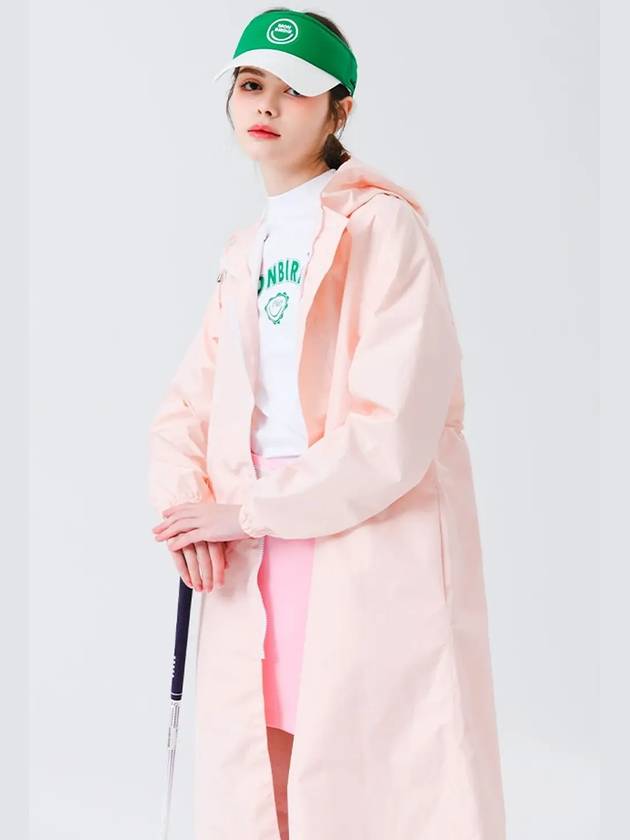 Hooded waist string raincoat PINK - MONBIRDIE GOLF - BALAAN 8