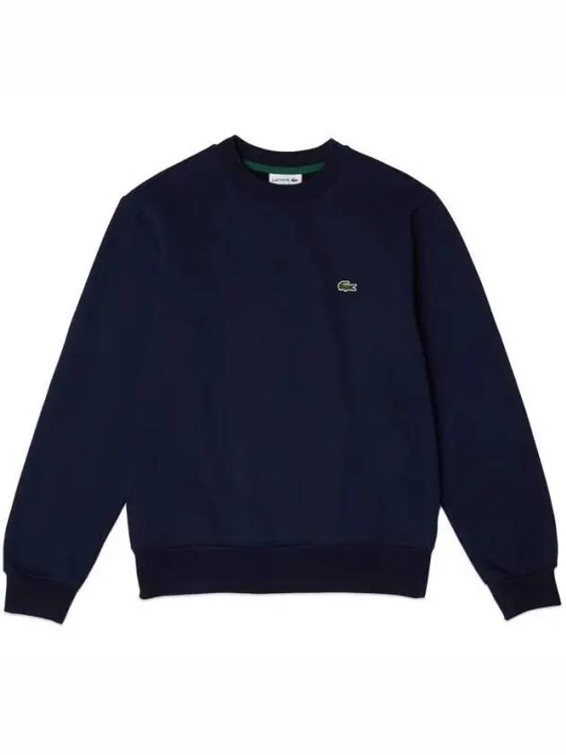 Logo Patch Crewneck Sweatshirt Navy - LACOSTE - BALAAN 2