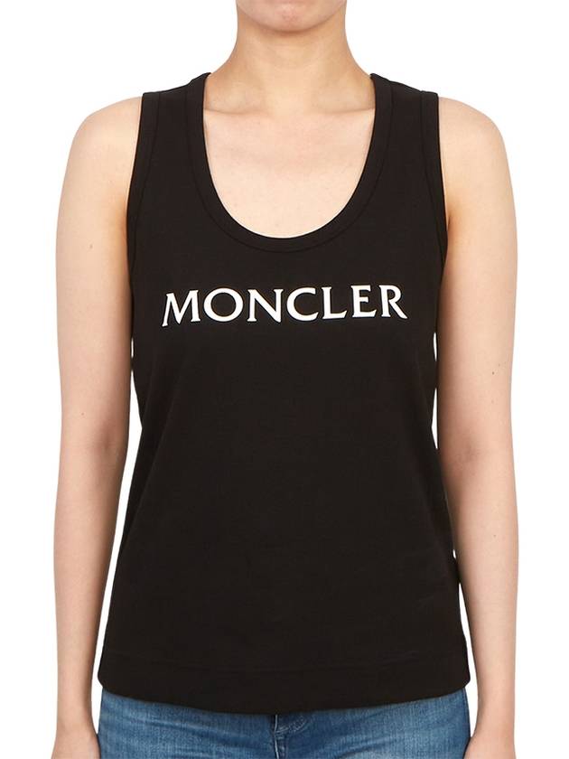 Logo Print Sleeveless Black - MONCLER - BALAAN 2