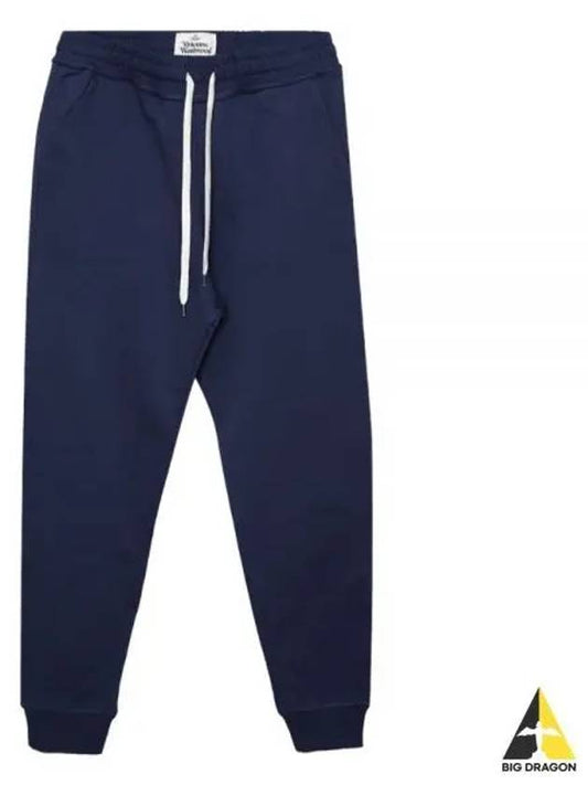 Women's ORB Embroidered Logo Classic Jogger Track Pants Dark Blue - VIVIENNE WESTWOOD - BALAAN 2