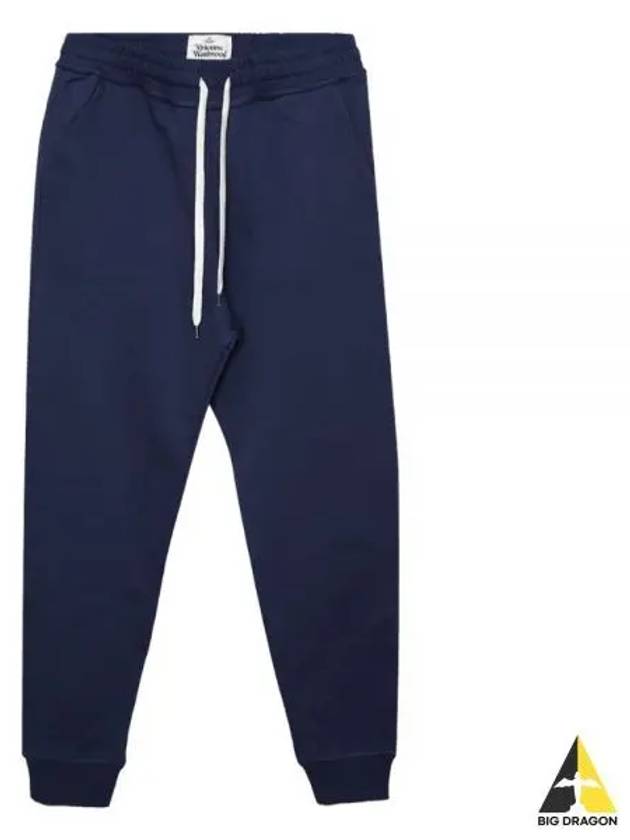 Women's ORB Logo Embroidered Classic Jogger Track Pants Dark Blue - VIVIENNE WESTWOOD - BALAAN 2