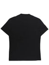 20Embroidered Logo Cotton T-Shirt Black A76133 A201952 A008 - VERSACE - BALAAN 4