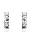 Matrix Octagon Cut Crystal Hoop Earrings Silver - SWAROVSKI - BALAAN 2