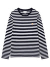 Fox Head Patch Regular Marin Long Sleeve T Shirt Navy Stripes - MAISON KITSUNE - BALAAN 2