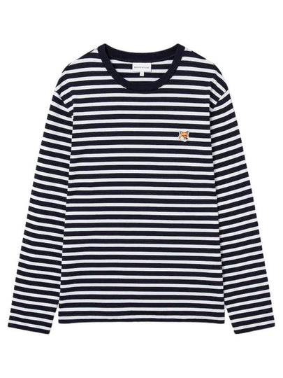 Fox Head Patch Regular Marin Long Sleeve T Shirt Navy Stripes - MAISON KITSUNE - BALAAN 2