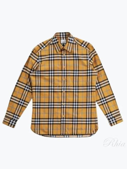 Men's Vintage Check Long Sleeve Shirt Dusty Orange - BURBERRY - BALAAN 2