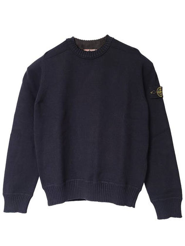 Junior logo wappen knit top navy 7516515A2 - STONE ISLAND - BALAAN 1