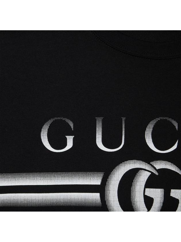 Cotton Print Short Sleeve T-Shirt Black - GUCCI - BALAAN 3