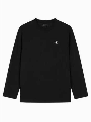 Jeans Archive Logo Heavy Cotton Long Sleeve T-Shirt Black - CALVIN KLEIN - BALAAN 1