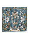 Stately Wheels Silk  90 Scarf Bleu Ardoise - HERMES - BALAAN 2