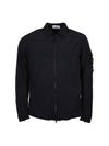 Men's Naslan Light Garment Dyed Zip-Up Jacket Black - STONE ISLAND - BALAAN 1