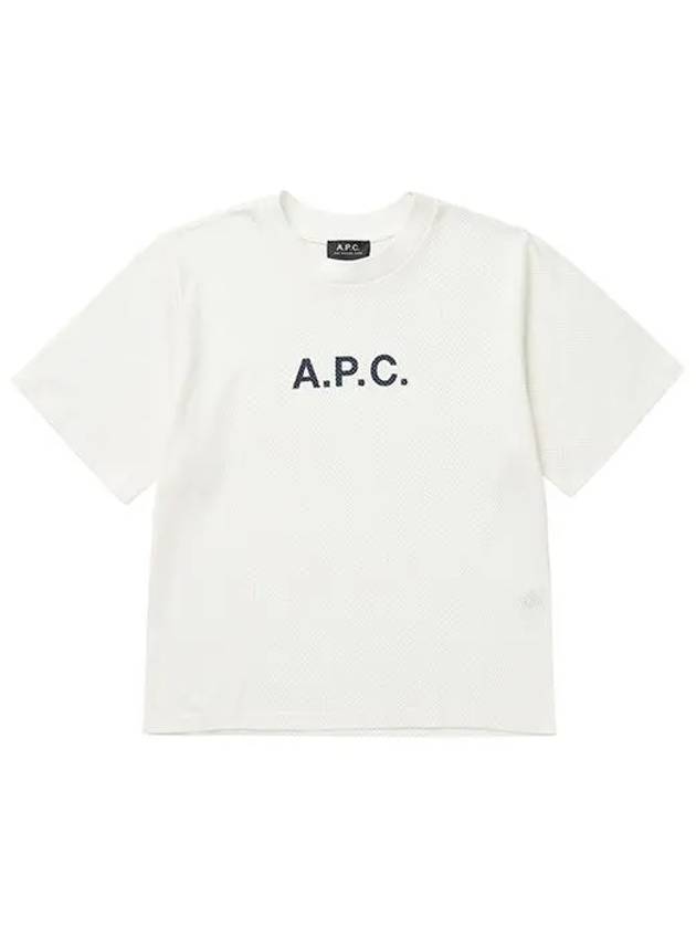 Mae Pique Mesh Short Sleeve T-Shirt White - A.P.C. - BALAAN 3