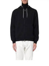 Cotton hooded zip up black - BRUNELLO CUCINELLI - BALAAN 2