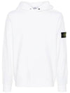 Compass Badge Cotton Hoodie White - STONE ISLAND - BALAAN 3