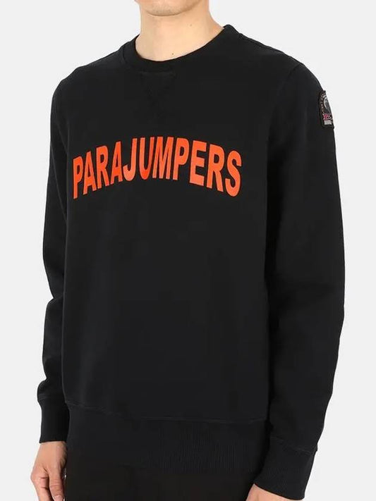 Men's Logo Lettering Sweatshirt Black - PARAJUMPERS - BALAAN 1